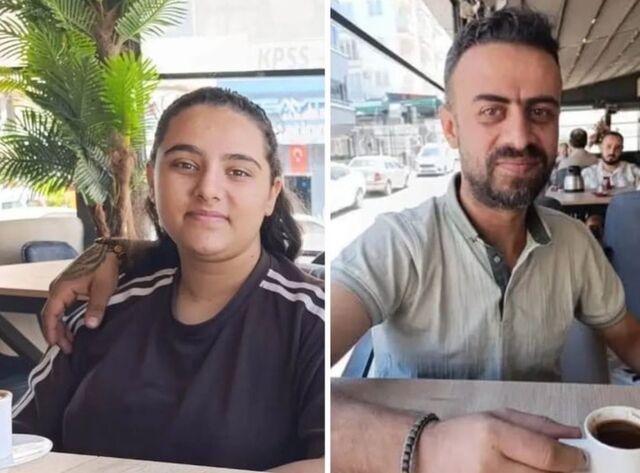 Girne açıklarındaki gemi kazasında hayatını kaybeden Nisa Törer’in (14) (Fotoğrafta solda) cenazesi, memleketi Gaziantep’te toprağa verildi. Ferdi Törer (Sağda)