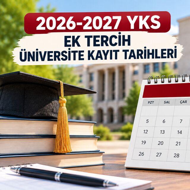 YKS ek tercih üniversite kayıt tarihleri