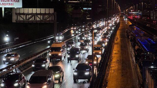 İstanbul'da trafik yoğunluğu
