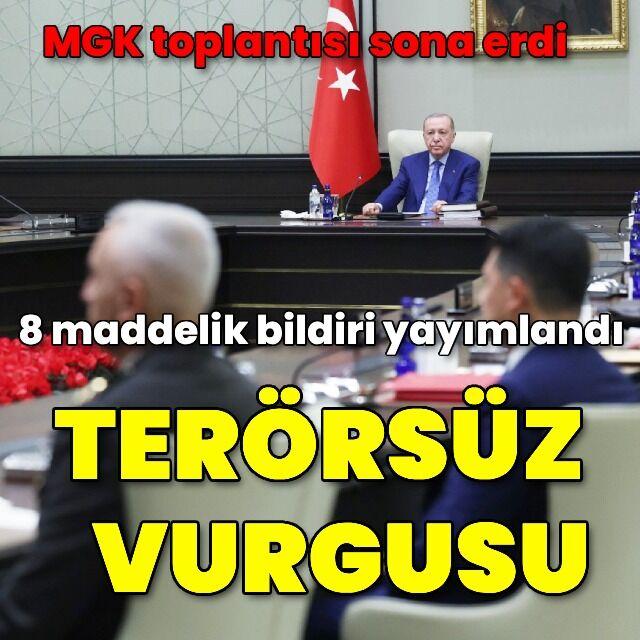 MGK'da terörsüz bölge vurgusu