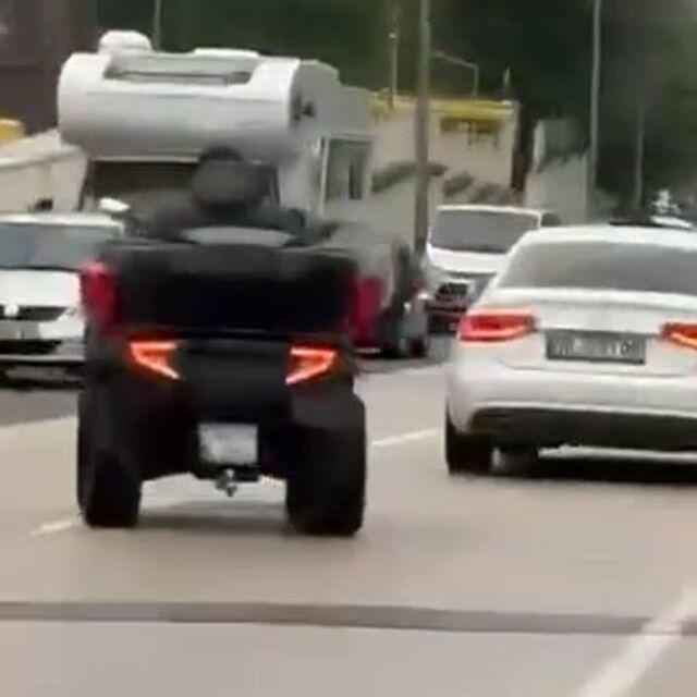 Korkutan görüntü! ATV ile drift ve makas!