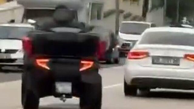 Korkutan görüntü! ATV ile drift ve makas!