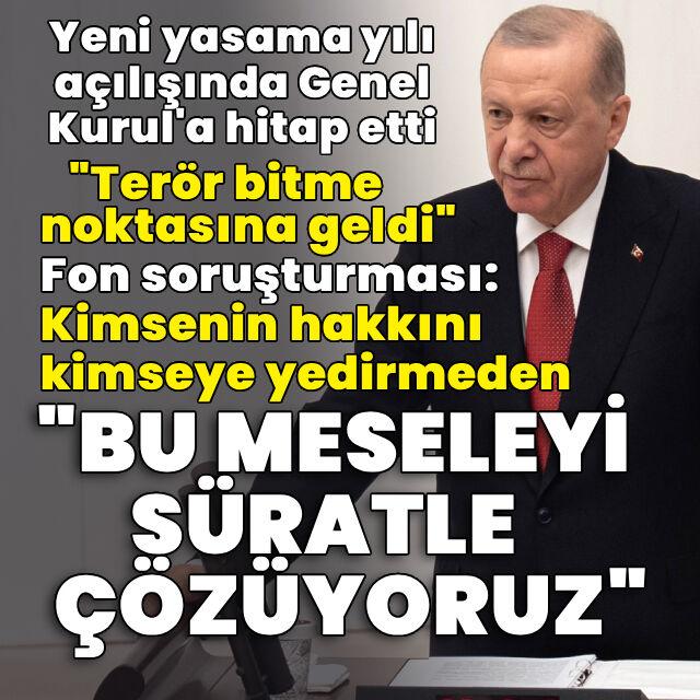 Cumhurbaşkanı Erdoğan, Genel Kurul'a hitap etti