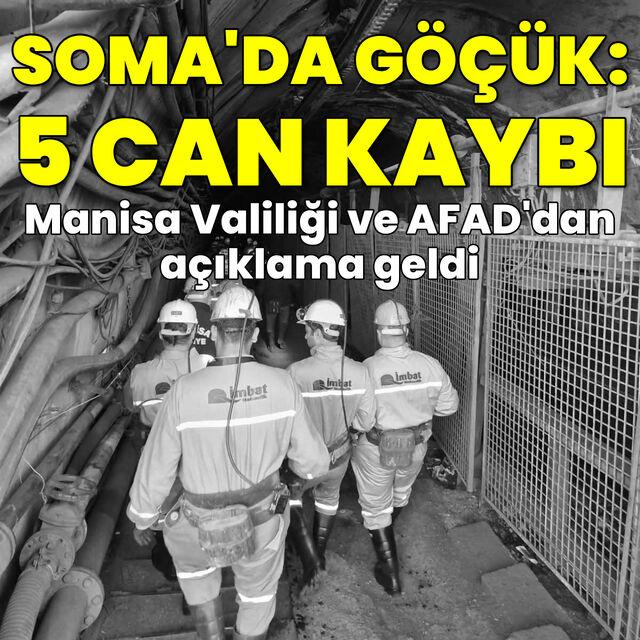 Soma'daki maden kazasında 5 işçi hayatını kaybetti