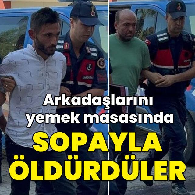 Arkadaşlarını yemek masasında sopayla öldürdüler
