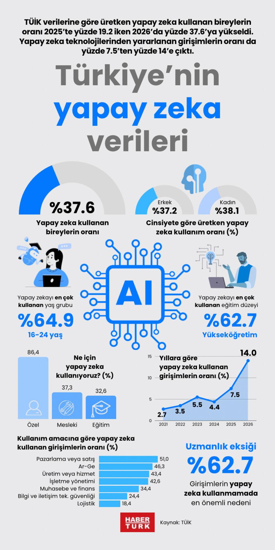 Türkiye'nin yapay zeka verileri