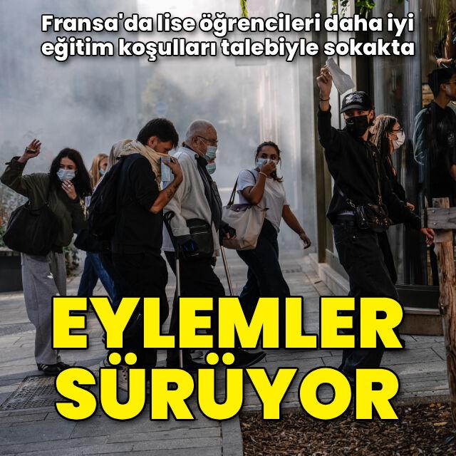Fransa'da lise eylemleri sürüyor