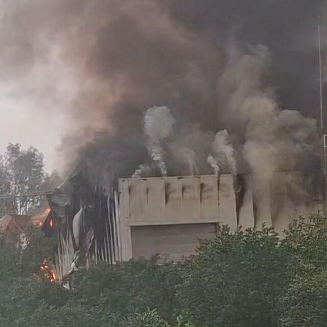 Tütün işleme tesisinde yangın!