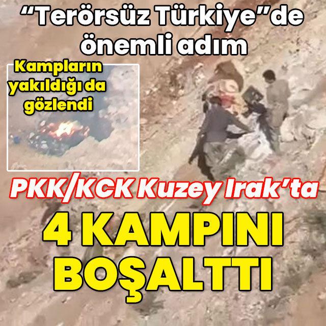 PKK Kuzey Irak'taki 4 kampı boşalttı