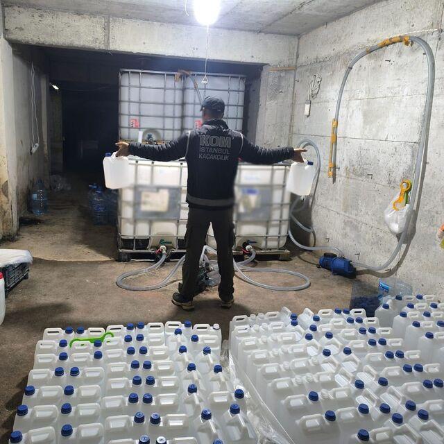Sahte alkol baskını! Gözaltılar var!