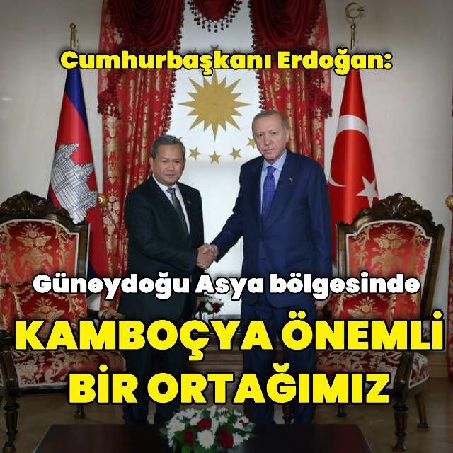 Cumhurbaşkanı Erdoğan, Kamboçya Başbakanı ile görüştü