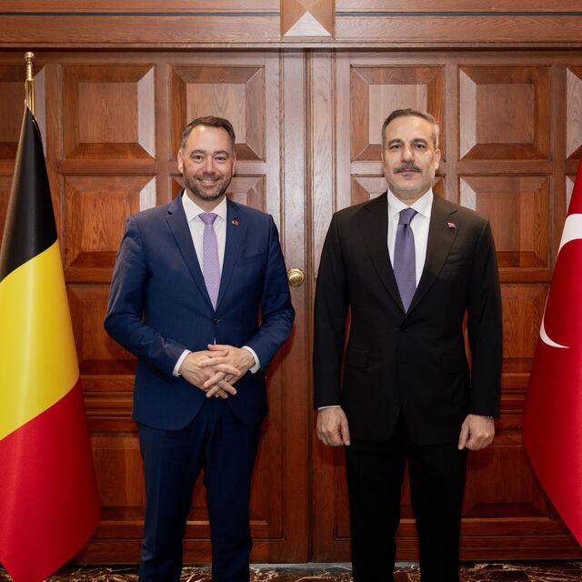 Belçikalı mevkidaşı ile görüştü