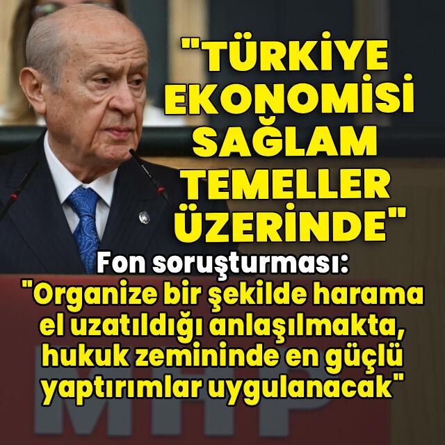 MHP lideri Bahçeli'den açıklamalar