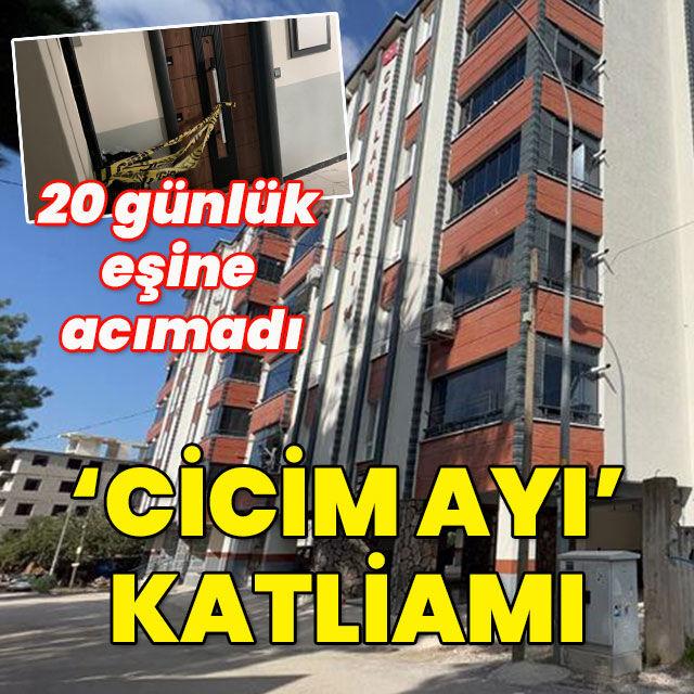 'Cicim ayı' katliamı! 20 günlük eşine acımadı