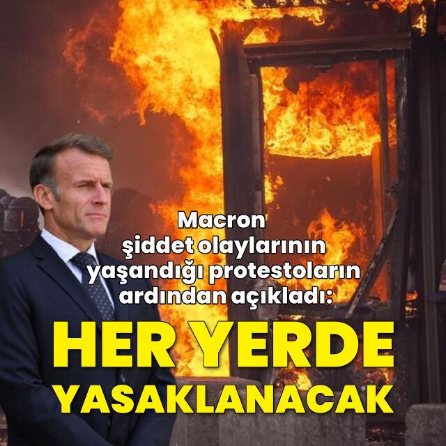 Macron duyurdu: Sendika dışı eylemler her yerde yasaklanacak