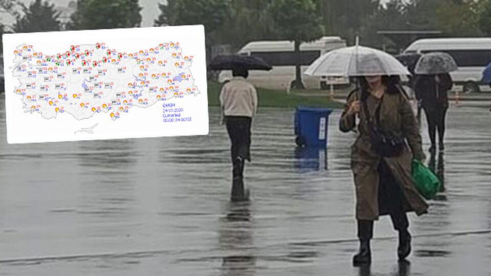 Meteoroloji saat verip uyardı... 2 bölgede sağanak