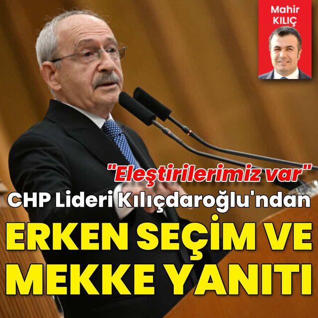 "Mekke Anlaşması'na evet, erken seçime itiraz etmeyiz"