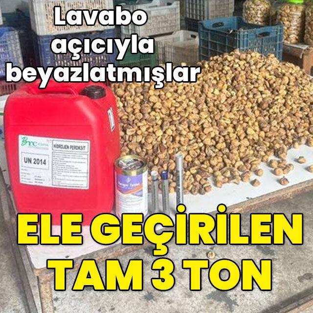 Lavabo açıcıyla beyazlatmışlar! Tam 3 ton