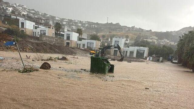 Bodrum'da sağanak etkisi!