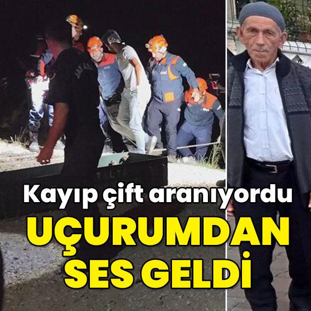 Kayıp çift aranıyordu... Uçurumdan ses geldi
