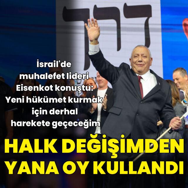 İsrailli muhalefet lideri: Halk değişiminden yana oy kullandı