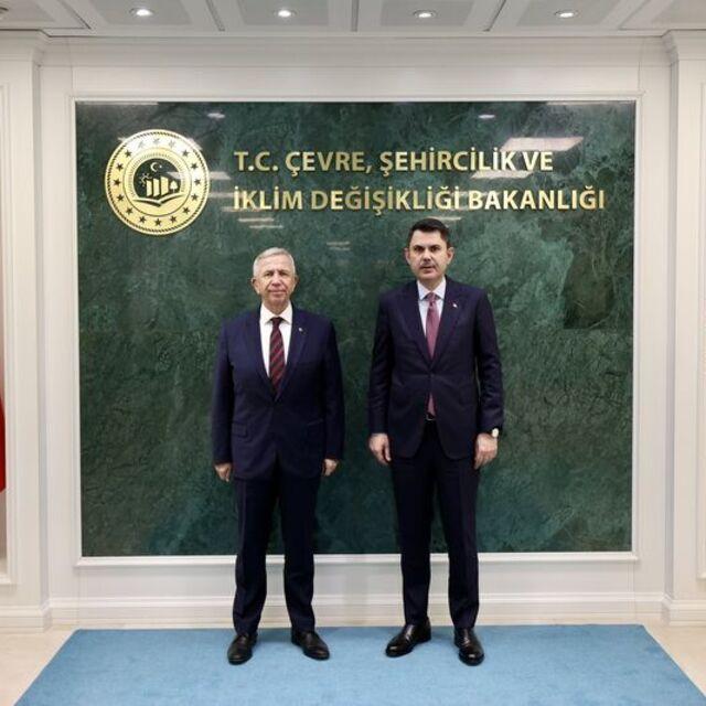 Bakan Kurum, Mansur Yavaş'ı kabul etti