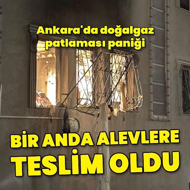 Ankara'da doğalgaz patlaması paniği