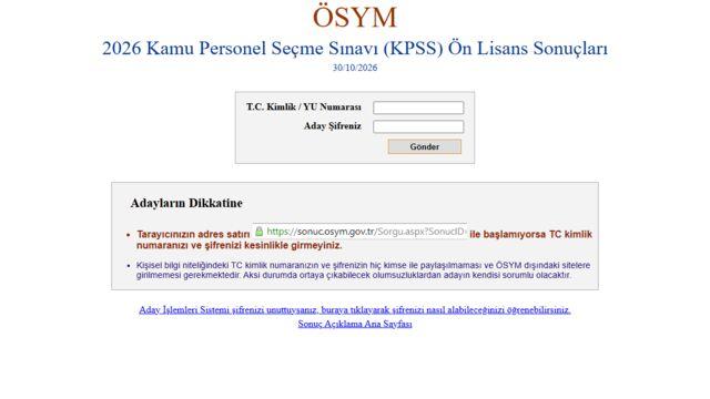 KPSS Ön Lisans sonuçları açıklandı!