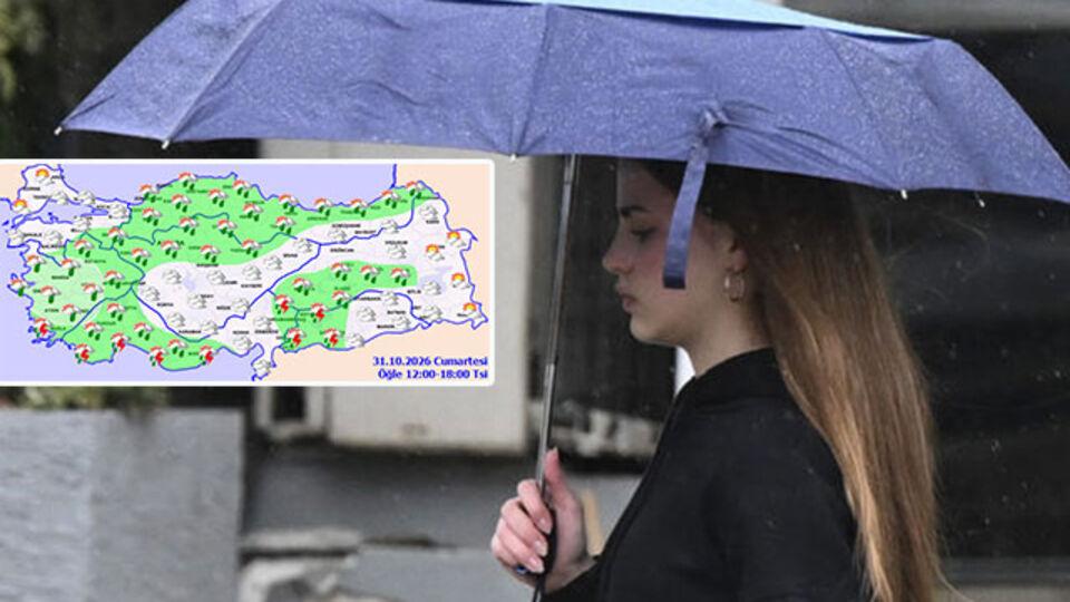 Meteoroloji saat verdi! 2 kent için "sarı" alarm! 7 bölgede yağış var