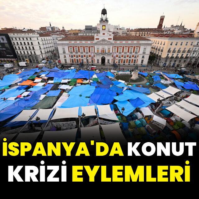 İspanya'da konut krizine karşı eylemler sürüyor