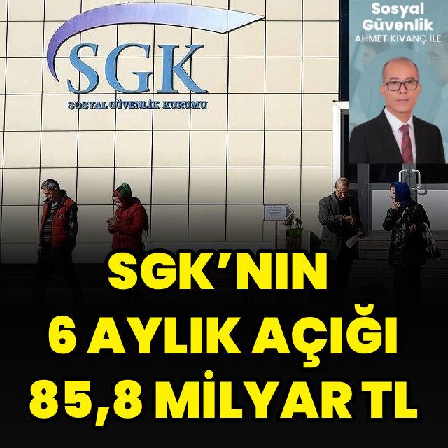 SGK 85,8 milyar TL açık verdi