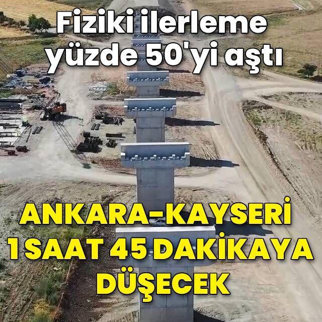 Ankara-Kayseri arası 1 saat 45 dakikaya düşecek
