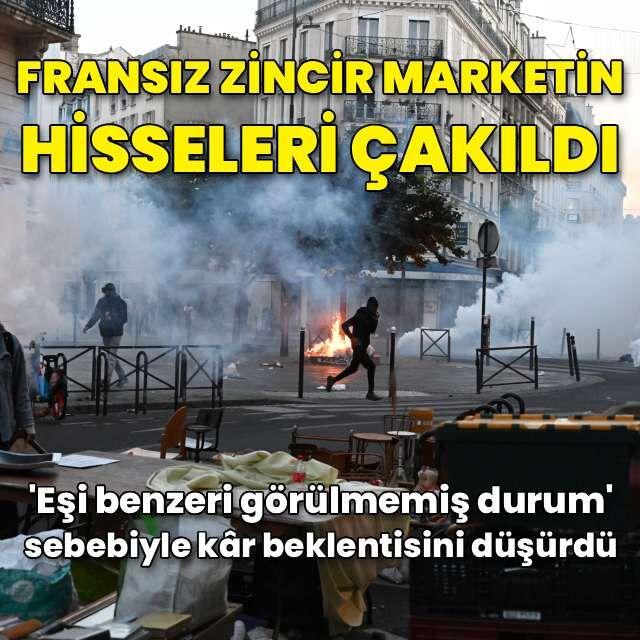 Fransız zincir marketin hisseleri protestolarla çakıldı