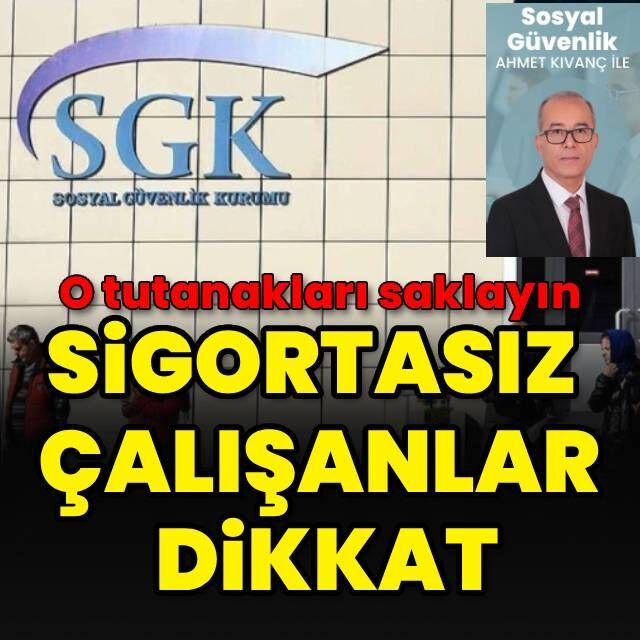 Sigortasız işçi o belgeyi saklamalı