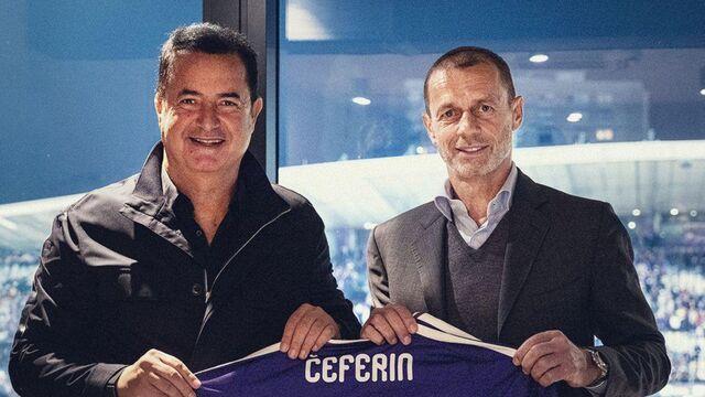 Acun Ilıcalı, UEFA Başkanı'yla buluştu