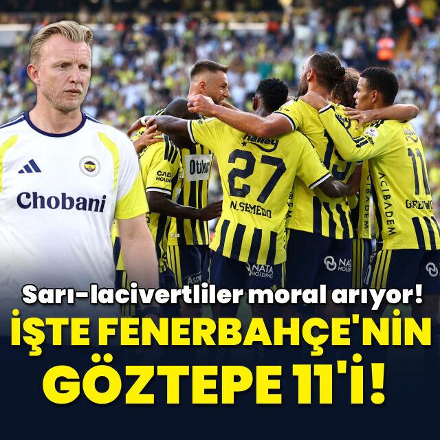 İşte Fenerbahçe'nin Göztepe 11'i!