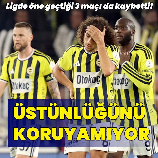 Fenerbahçe üstünlüğünü koruyamıyor!