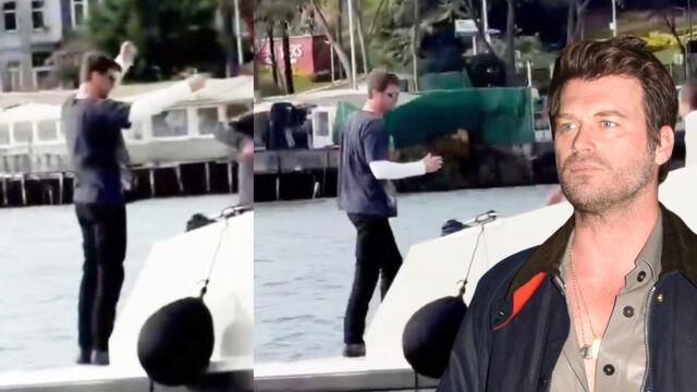 Boğaz'da balık tuttu