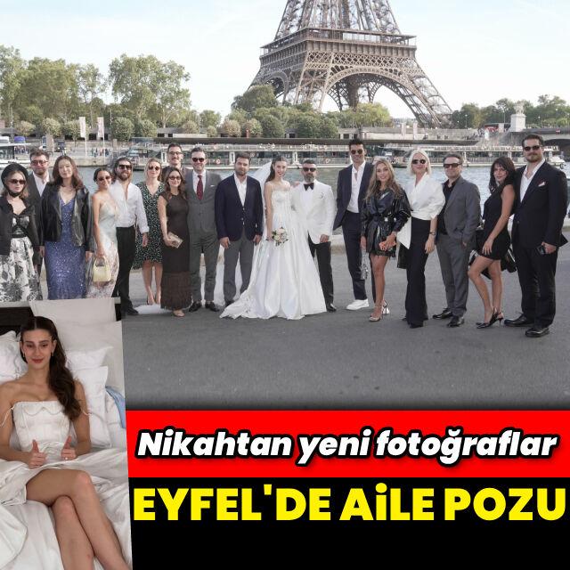 Eyfel'de aile fotoğrafı